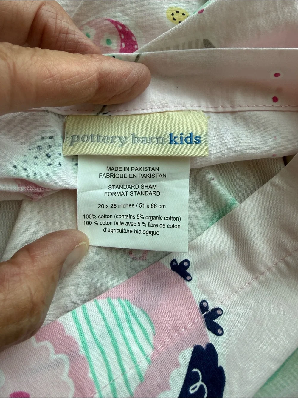 Pottery Barn Kids Pink Whimsical Standard Sham